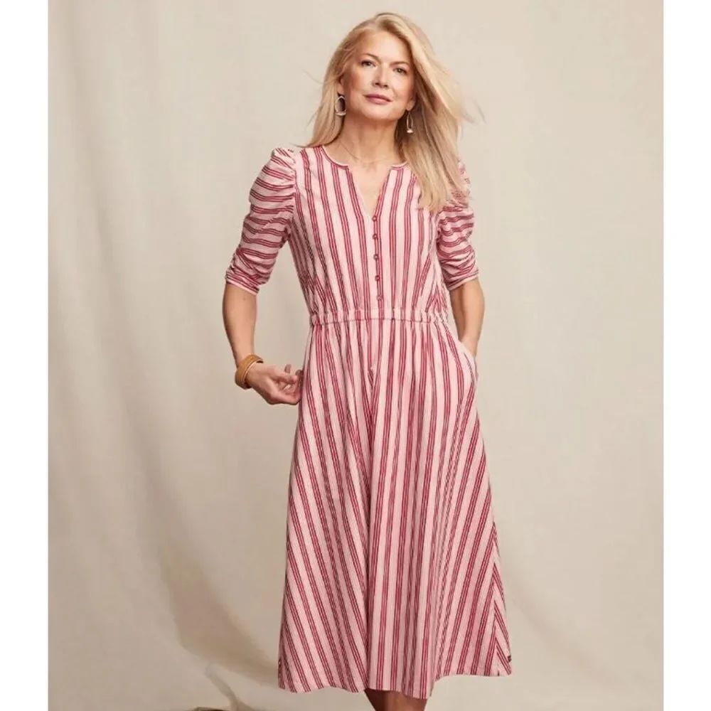 Matilda Jane Heart to Heart McIntosh Red Striped Knit Dress M
